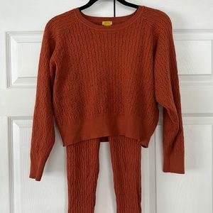 Sweater cardigan & pant set
